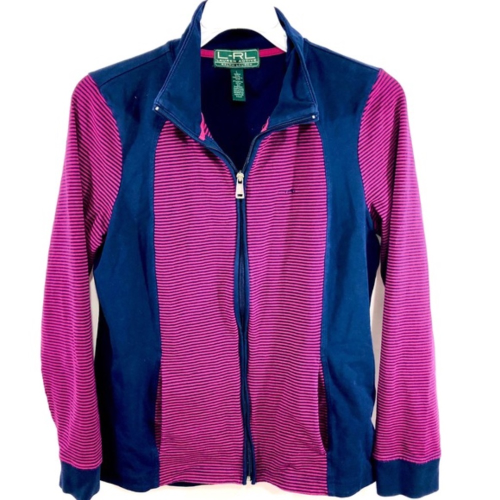2-PIECE NAVY Lauren Ralph Lauren Active Full Zip Jacket with Pants